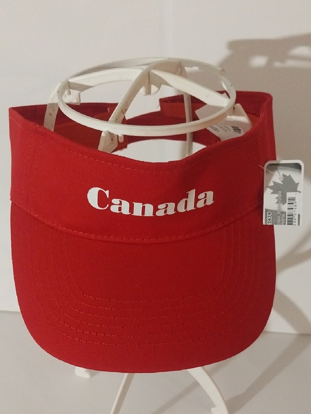 Red Canada Visor with White Logo